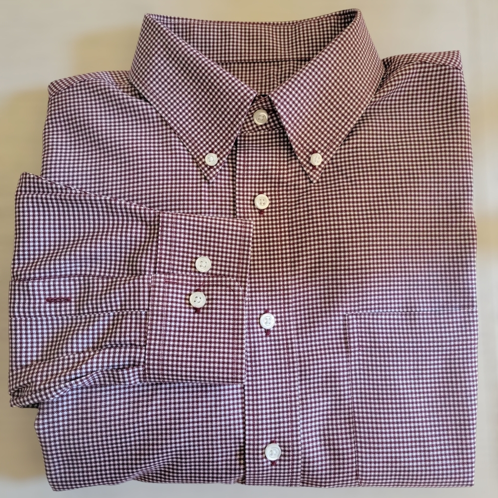 Jos.A. Bank Traveler Collection Traditional Fit Houndstood Dress Shirt